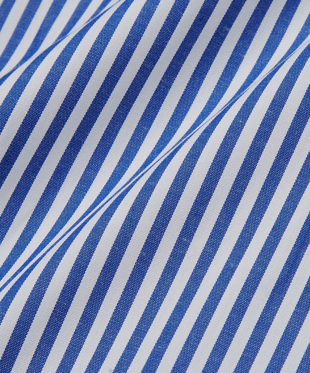 MIKI HOUSE HOT BISCUITS 【110-130cm】ブロード素材の長袖シャツ 紺×白