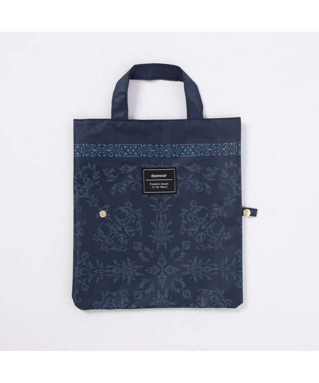 UNBILLION カシュネ cachenez /【晴雨兼用　日傘　UVカット率・遮光率100％生地使用 】PUエパヌイールアラベスクミニ折りたたみ傘 ネイビー