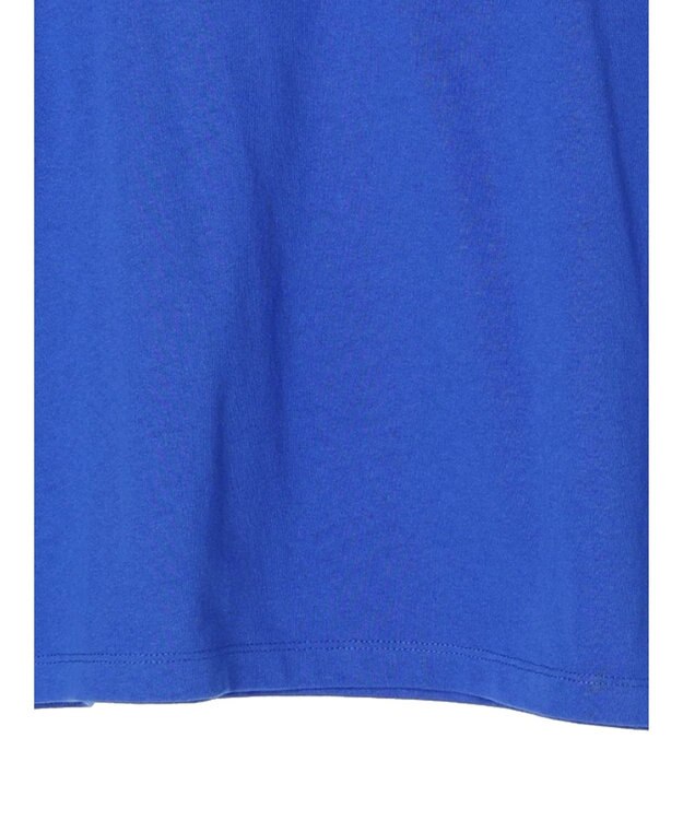 earth music&ecology レースプリントボーダープルオーバー Royal Blue