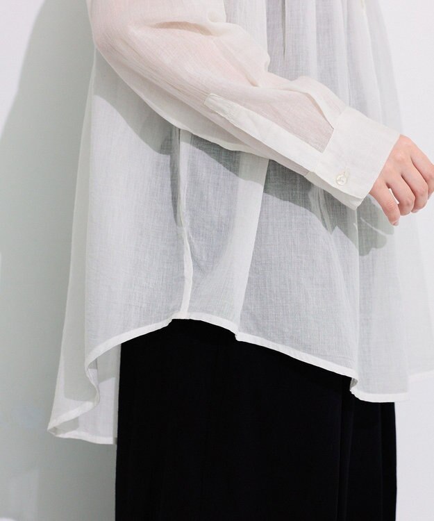 Green Parks 長袖ボイルシャツ Ivory