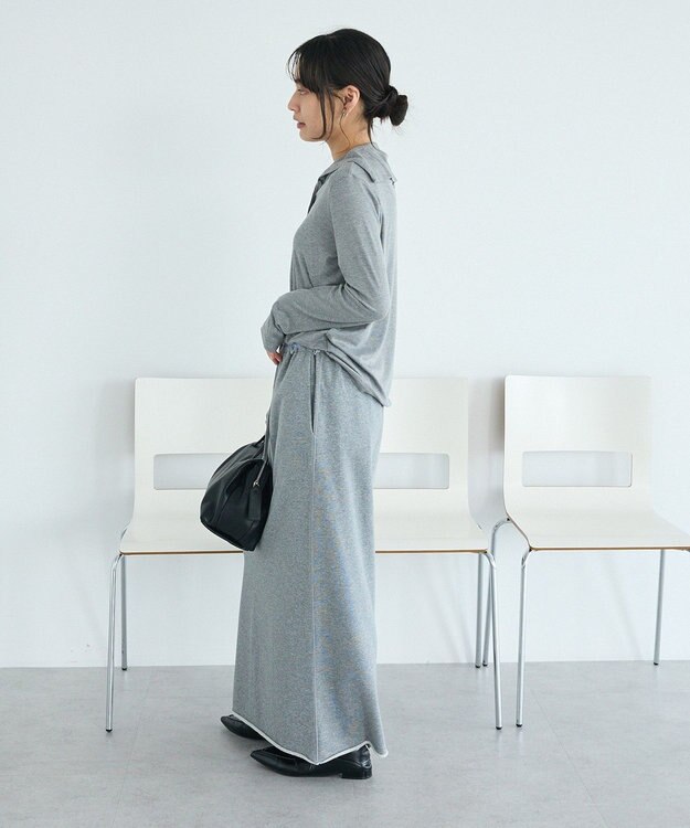 CRAFT STANDARD BOUTIQUE ハイネックハーフボタンプルオーバー Gray Mixture