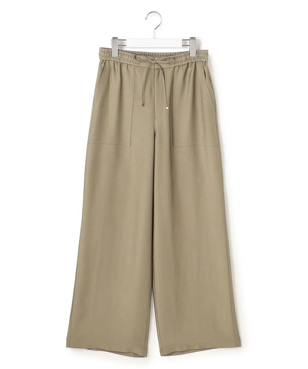 23区 【先行予約】ブライトカルゼ ワイド パンツ カーキ系