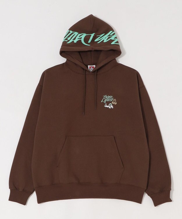 WEGO 【ユニセックス着用ITEM】別注BENDAVISグラフィックプルパーカー ブラウン