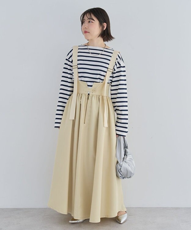 Green Parks ・ＤＯＵＢＬＥ　ＦＬＡＧＳ　サスペンダーミリタリースカ Beige