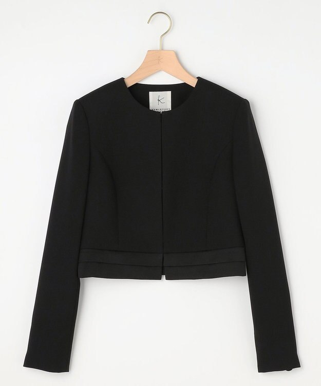 組曲 NOIR 【ストレッチ/オールシーズン対応】ペプラムミニグログラン ジャケット＋ワンピース ブラック系