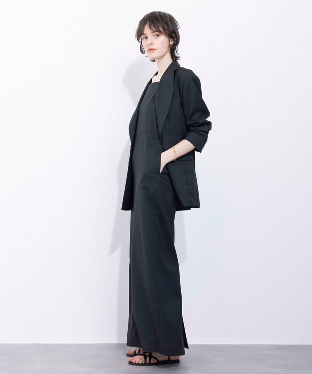 NAVE 【Nave・セットアップ可】ウールポリエステルツイルキャミドレス ブラック系