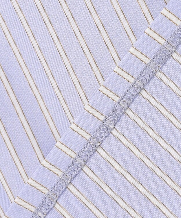 J.PRESS LADIES ドライコットン ストライプ ポロ カットソー サックスストライプ系1