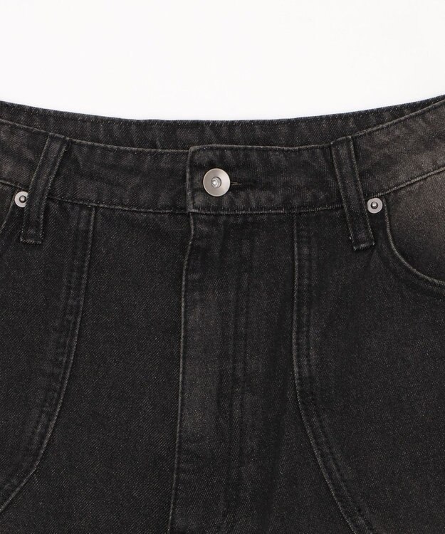 WEGO スウィッチングデニムカーゴショーツ デニムブラックソノタ