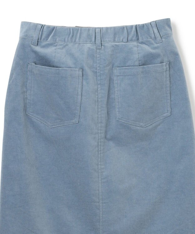 UNFILO ストレッチコーデュロイ Iラインスカート サックス