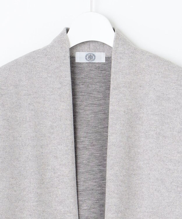 J.PRESS LADIES ニードルパンチ カーディガン ライトグレー系