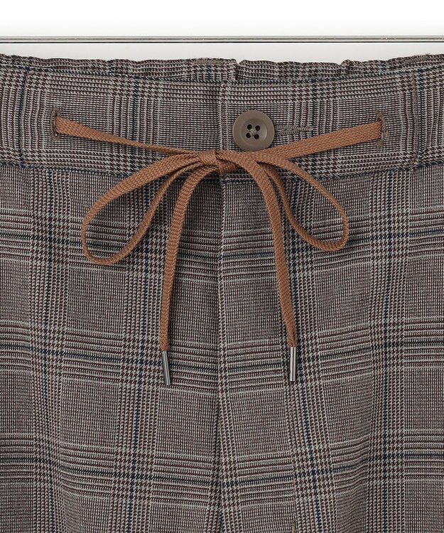 J.PRESS YORK STREET 【UNISEX】チェックストレッチイージーパンツ ブラウン系3