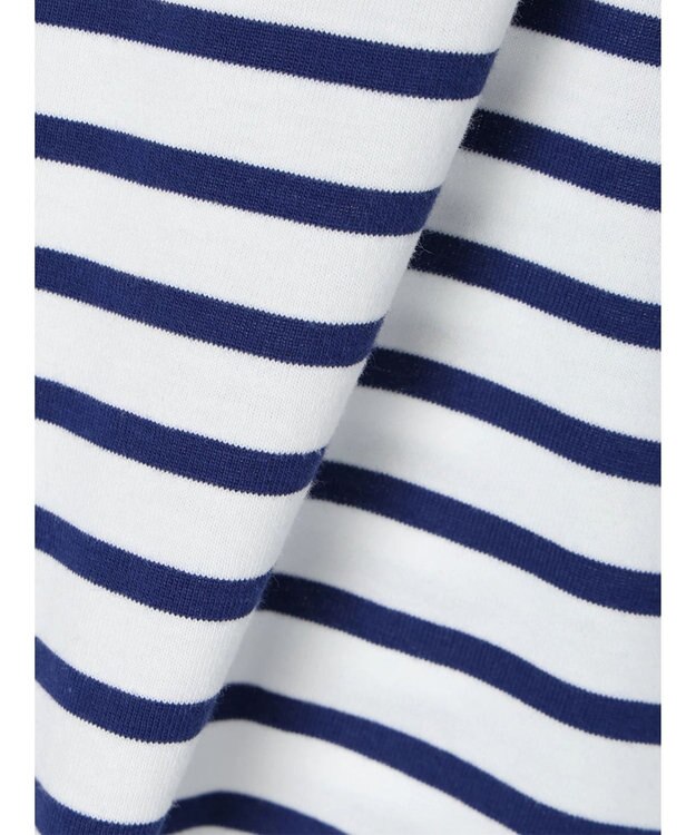 Green Parks ラウンドボーダーリラックスプルオーバー Blue