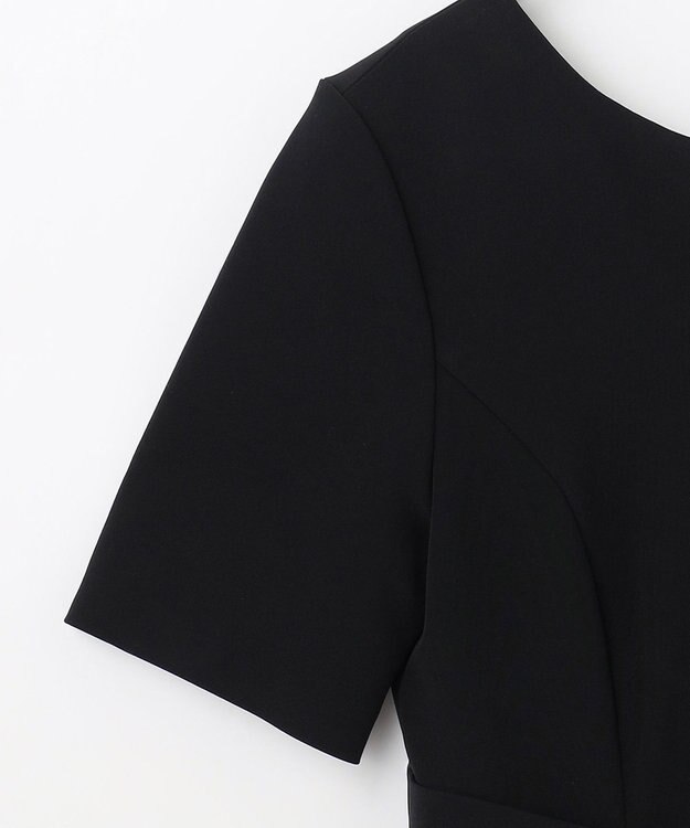 GRACE CONTINENTAL スリーブタックドレス ブラック