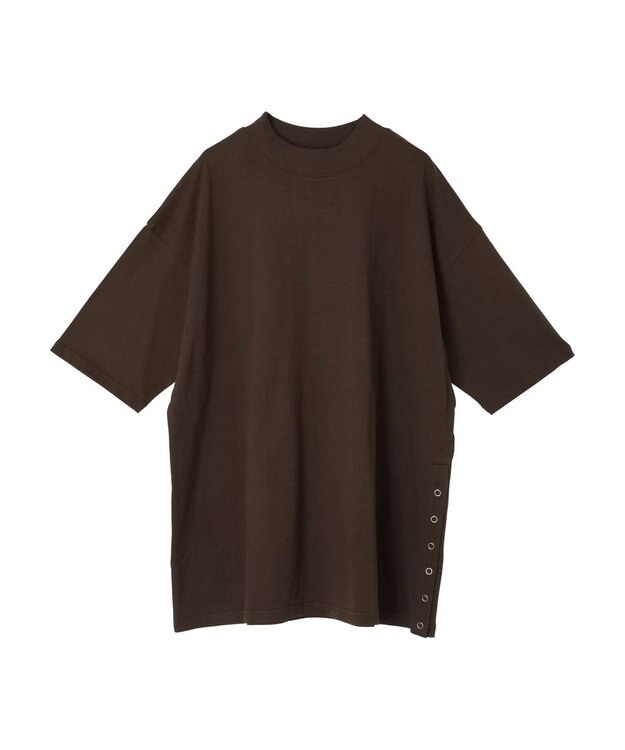 CRAFT STANDARD BOUTIQUE モックネックリングドットチュニック Brown