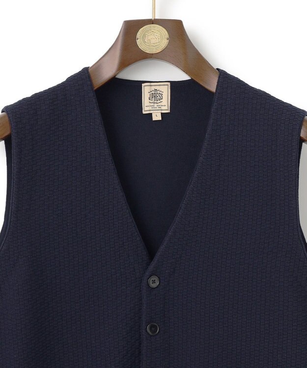 J.PRESS MEN 【KING SIZE】ハイツイストリンクス ニットベスト ネイビー系