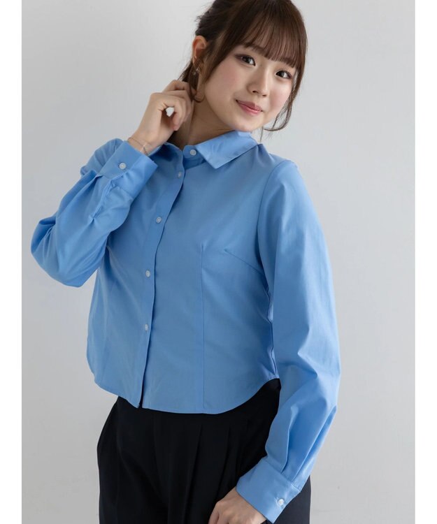 Te chichi プリンセスラインクロップトシャツ【AOYAMA FASHION ASSOCIATION × Te chichi】 サックスブルー