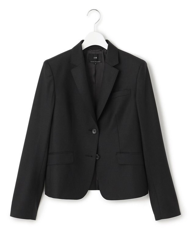 23区 【セットアップ対応】ファインネスウール 二つ釦 ジャケット ブラック系