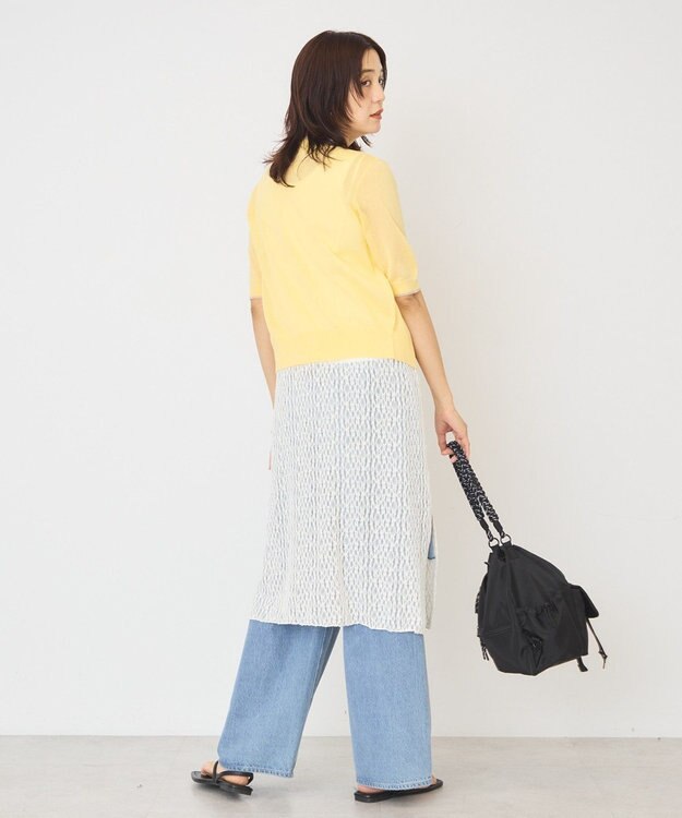 AMERICAN HOLIC 配色フリルレイヤードカーディガン Yellow
