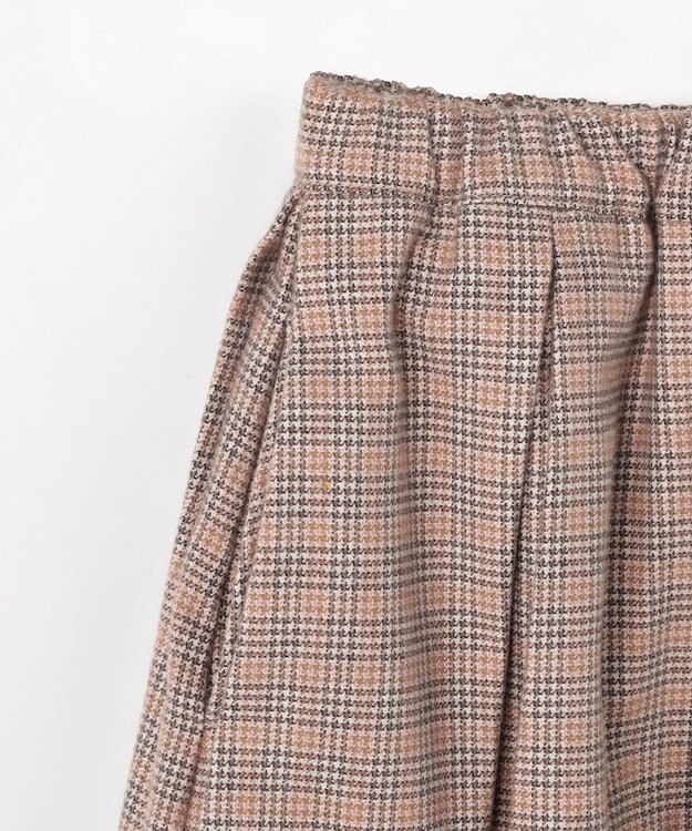 ANY KIDS リボンプリーツスカパン ブラウン×チェック