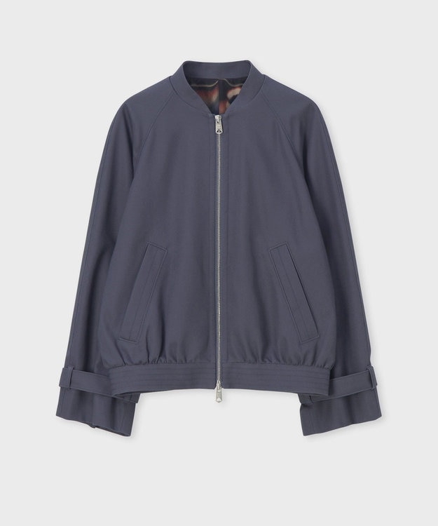 Paul Smith  ウールライク ドレープ ワイドブルゾン グレイッシュブルー