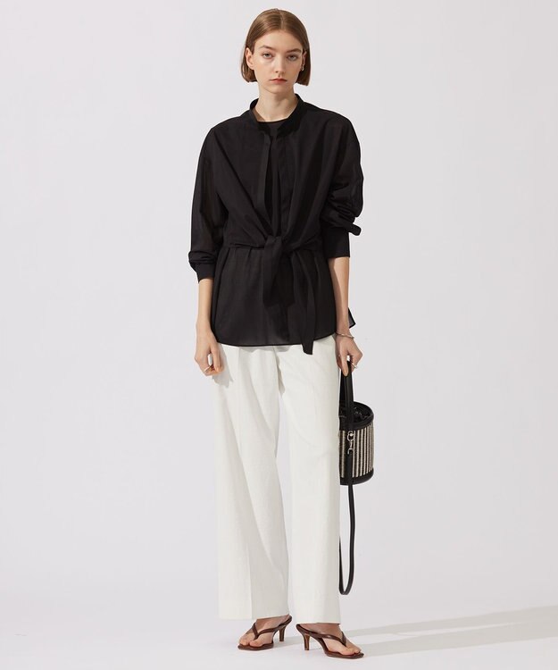 ICB 【洗える・接触冷感・UVケア】３WAYセットブラウス ブラック系