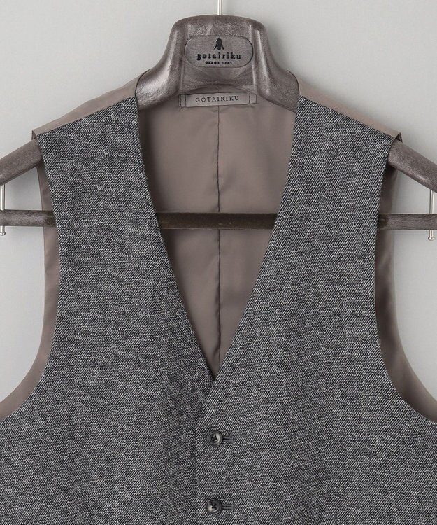 GOTAIRIKU 【セットアップ対応 / AIRY MOVE】RENEWOOL セットアップべスト ライトグレー系8