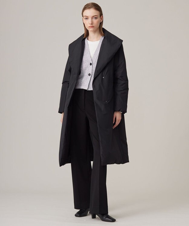 ICB L ADSダウン ショールカラーコート ブラック系