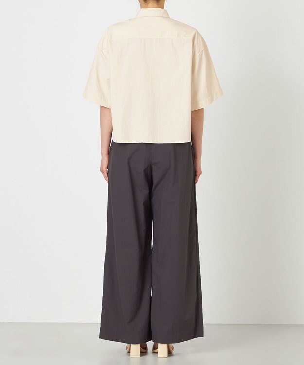 NAVE 【ReNAVE・洗える/撥水加工/接触冷感/UVケア/セットアップ】ナイロンタスラン シャツ アイボリー系