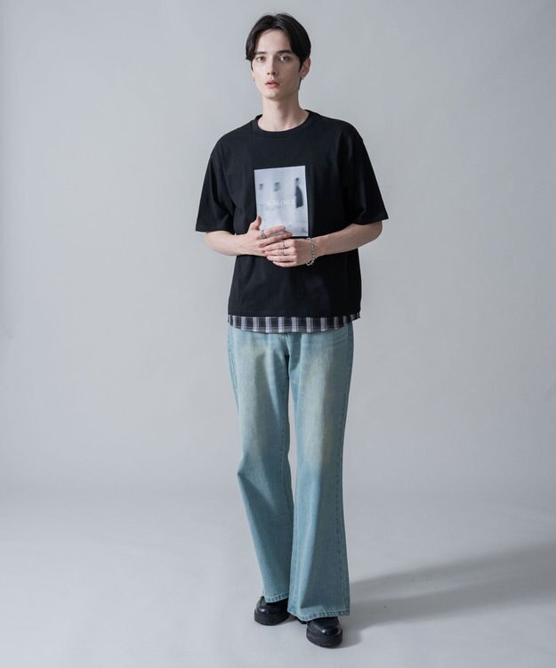 WEGO チェックドッキングT（SS） ブラック