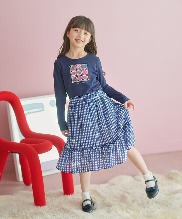 組曲 KIDS 【150-160㎝】チョコレートボックス Tシャツ ブルーベリー系