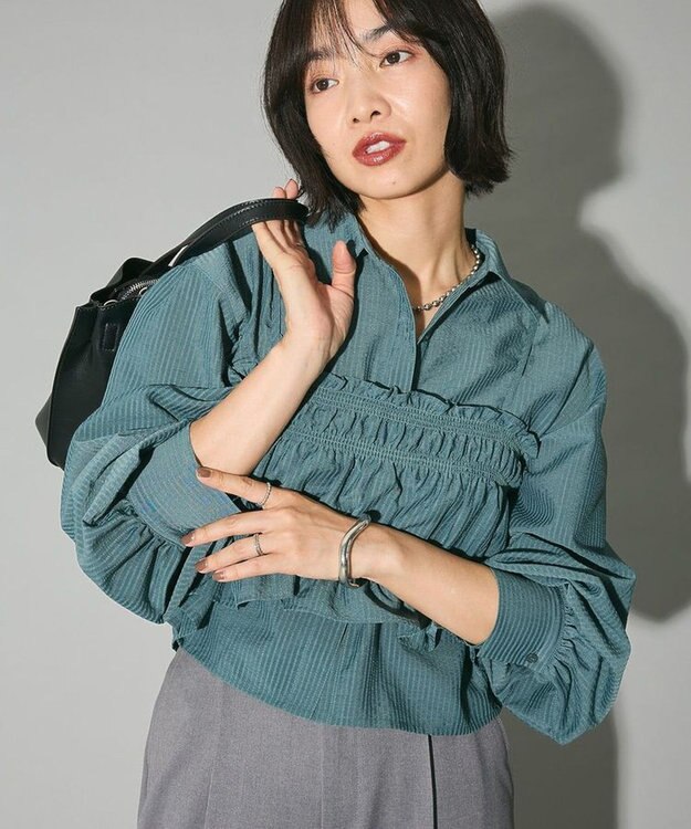 Green Parks ・ＥＬＥＮＣＡＲＥ　ＤＵＥ　ビスチェ付ショートシャツ Green