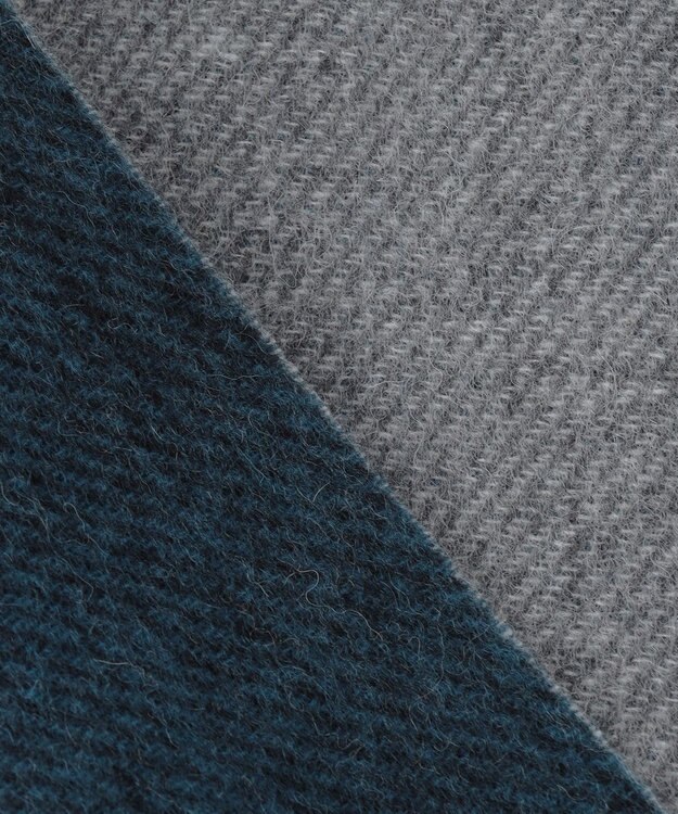 GOTAIRIKU 【カシミヤ混】リバーシブルマフラー ライトグレー系