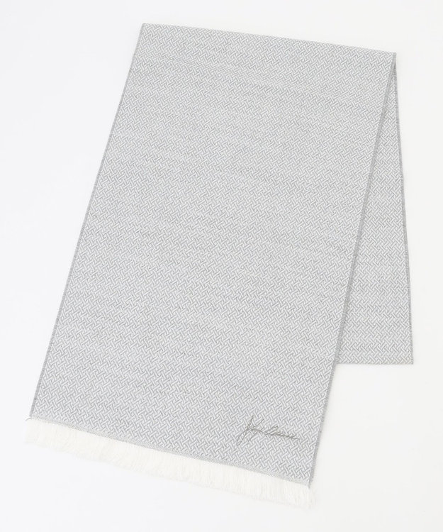 JOSEPH ABBOUD 【フランス製】ブレードライクパターン ストール ライトグレー系7