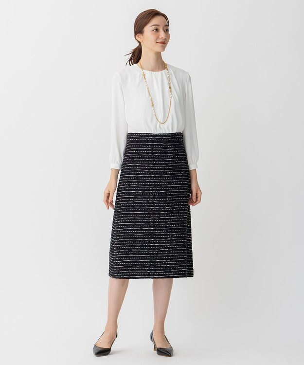 自由区 【セット可】カラミツイード ワンピース ブラック系8