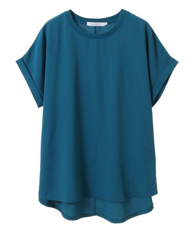 AMERICAN HOLIC 接触冷感フレンチスリーブシアープルオーバー Blue