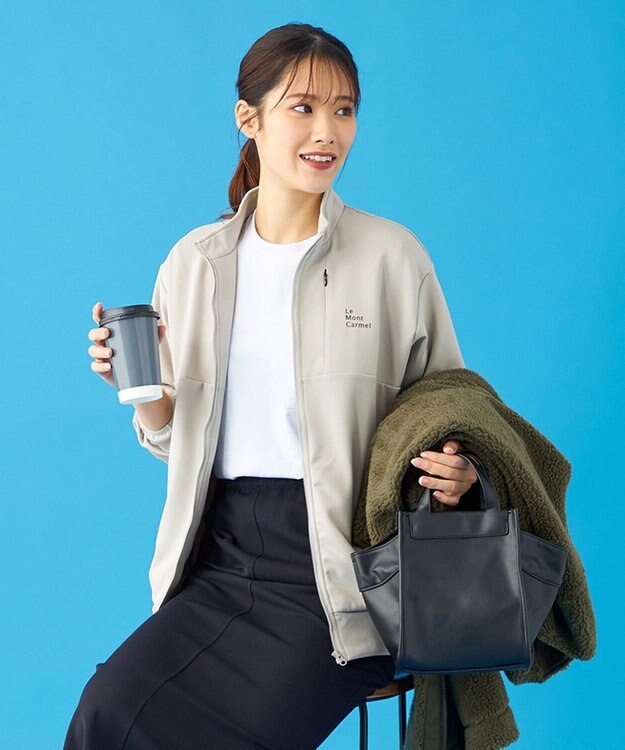 SHARE PARK LADIES 【UVカット・吸水速乾・ストレッチ・軽量・アンチピリング 】ダンボールトラックジャケット（S・Mサイズ） ベージュ系