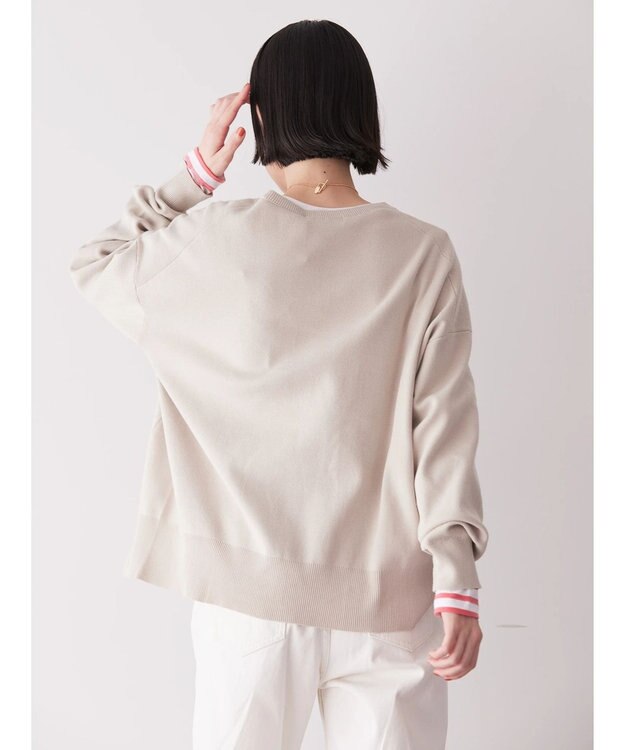 AMERICAN HOLIC 前振りニットプルオーバー Ivory