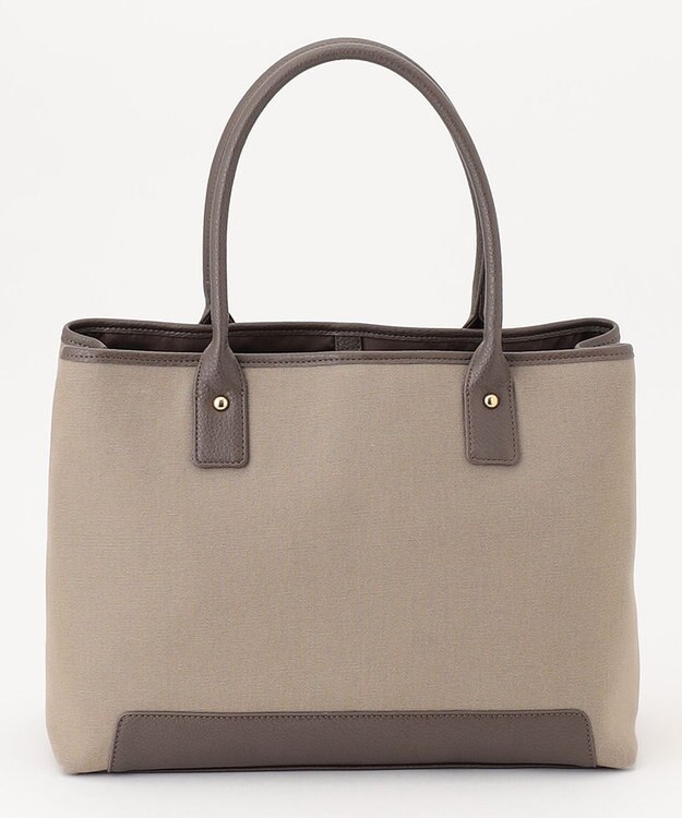 ANY 【PC・A4サイズ収納可】ステッチラインキャンバストート チャコールグレー