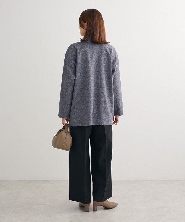 Green Parks 柄圧縮ポンチキーネックプルオーバー Black