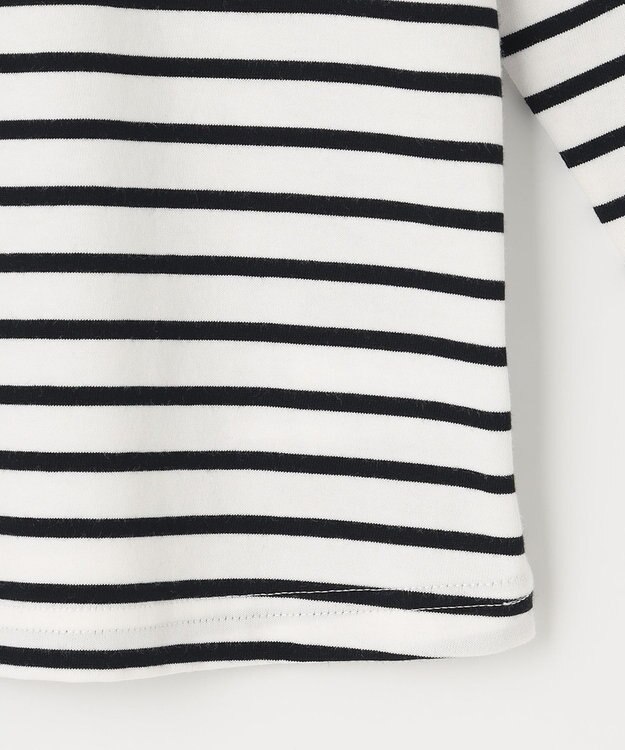 ANY KIDS セーラー襟付き 長袖 トップス オフ×ブラックボーダー