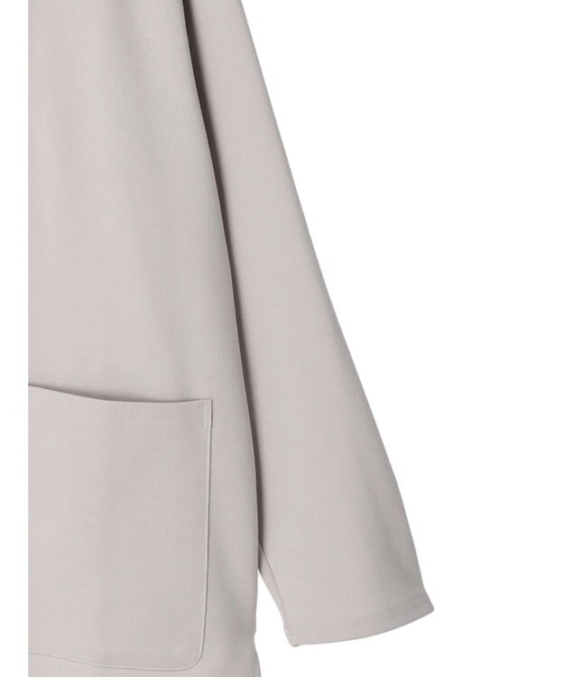 CRAFT STANDARD BOUTIQUE 強撚ポンチラウンドヘムカーディガン Light Gray