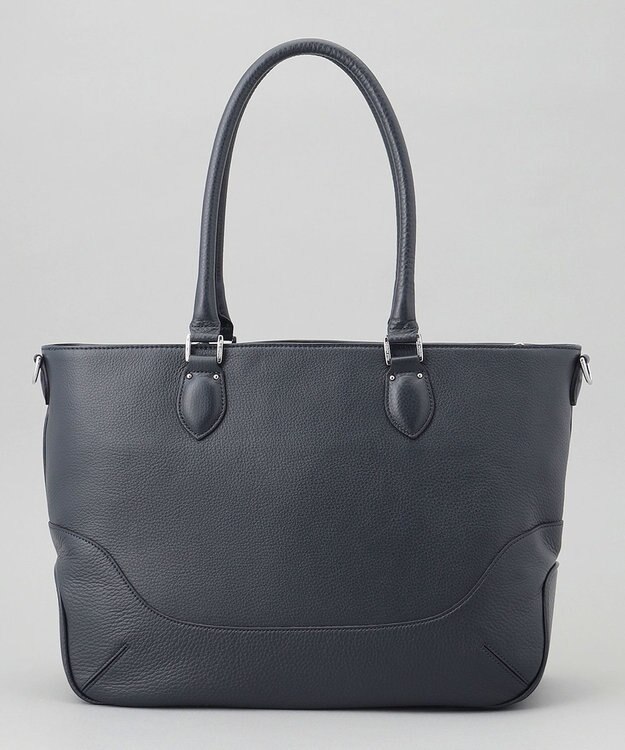 GOTAIRIKU 日本製【PELLE MORBIDA】2WAY シュリンクレザートートバッグ ネイビー系