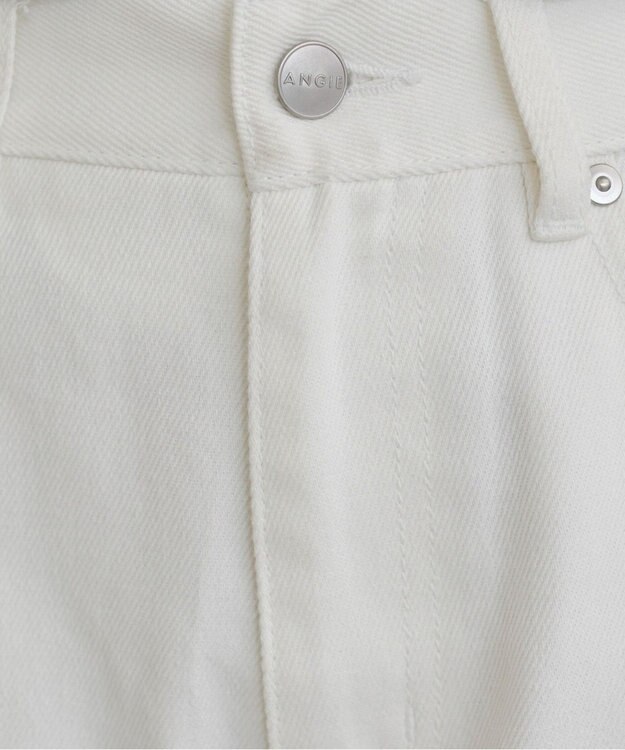 WEGO 【ANGIE VINTAGE/SMLサイズ展開】ストレートデニムパンツ オフホワイト