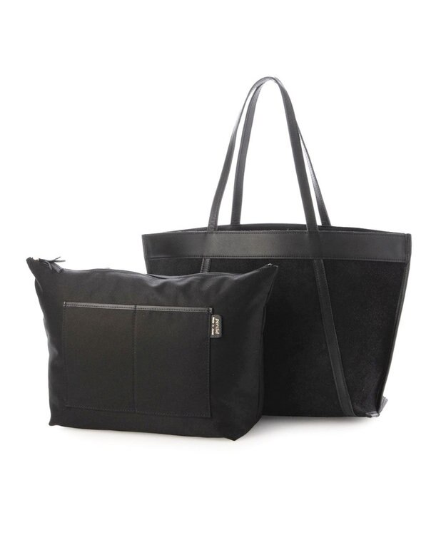 UNBILLION ペルケ perche / 撥水リバーシブルトートL ブラック