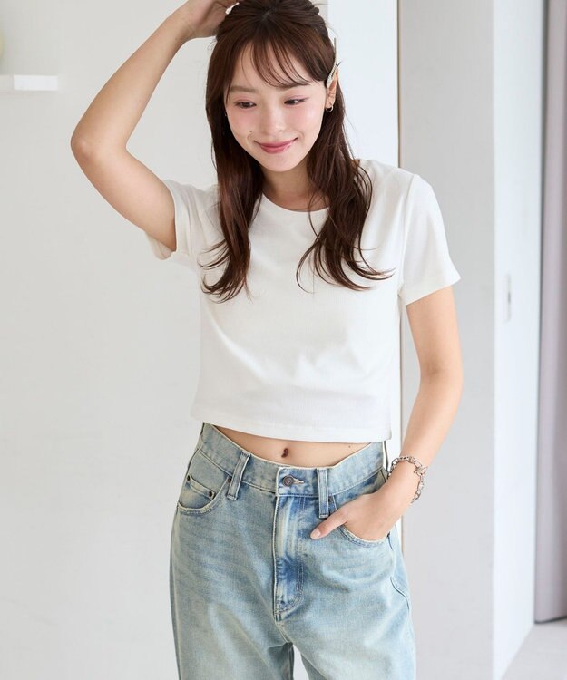 WEGO 【SMサイズ展開】コンパクトリブT ホワイト