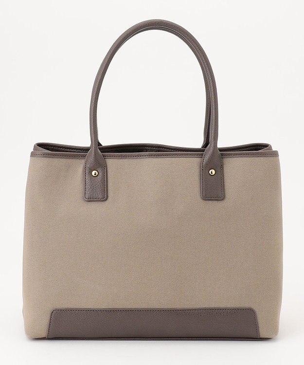 ANY 【PC・A4サイズ収納可】ステッチラインキャンバストート チャコールグレー