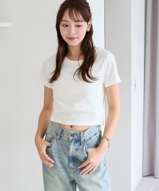 WEGO 【SMサイズ展開】コンパクトリブT ホワイト