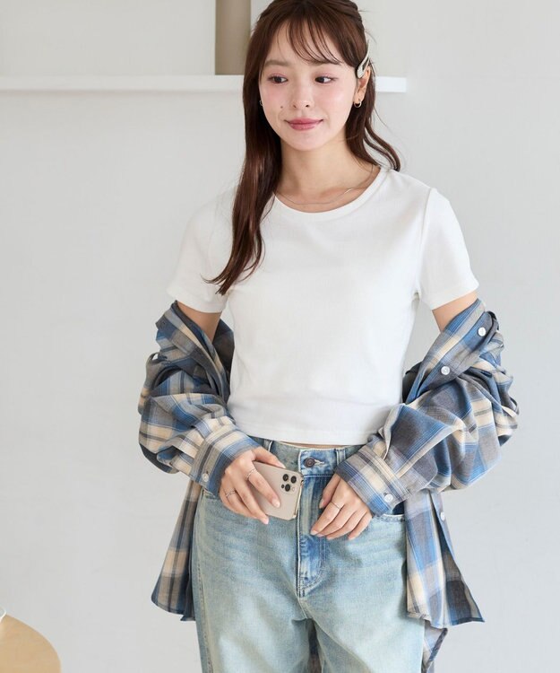 WEGO 【SMサイズ展開】コンパクトリブT ホワイト