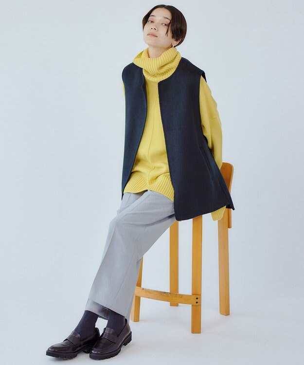 UNFILO L イージーパンツ ストレート ライトグレー系