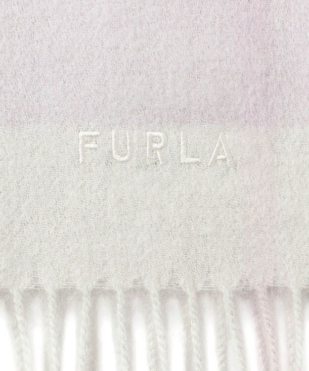 MOONBAT FURLA ウールブロックチェックラメストール/幅50cm ライトパープル